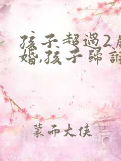 孩子超过2岁离婚,孩子归谁