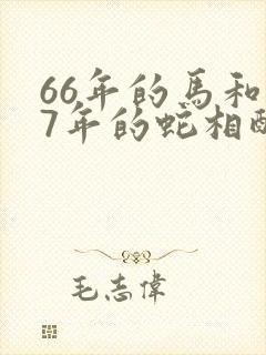 66年的马和77年的蛇相配吗