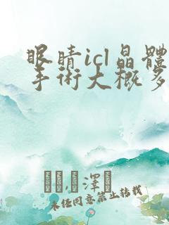 眼睛icl晶体手术大概多少钱