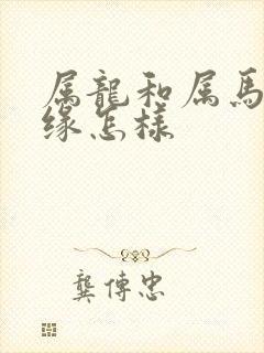 属龙和属马的姻缘怎样