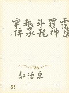 穿越斗罗霍雨浩,传承龙神虐唐三的小说