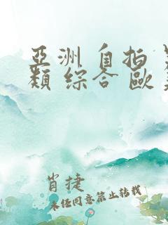 亚洲 自拍 另类 综合 欧美