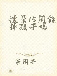 怀孕15周能打掉孩子吗