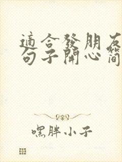 适合发朋友圈的句子开心简短