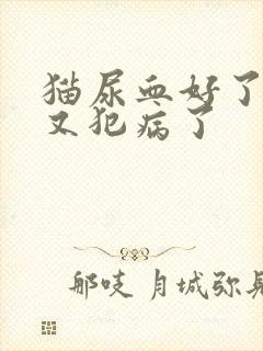 猫尿血好了几天又犯病了