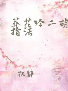 葬花吟二胡曲谱指法