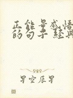 正能量感悟人生的句子 经典