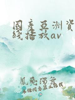 国产亚洲资源在线播放av