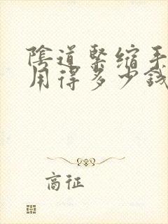 阴道紧缩手术费用得多少钱够