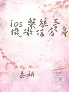 ios 系统手机微信分身