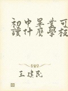 初中毕业可以去读什么学校