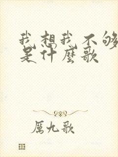 我想我不够爱你是什么歌