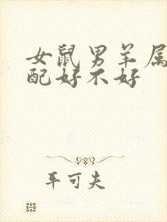 女鼠男羊属相婚配好不好