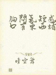 胸闷气短感觉胸口有东西堵着