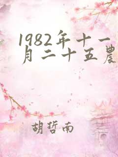 1982年十一月二十五农历出生女命运如何