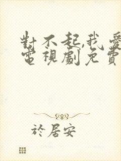 对不起,我爱你电视剧免费观看