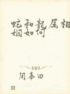 蛇和龙属相配婚姻如何