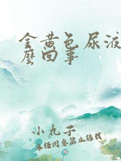 金黄色尿液是怎么回事