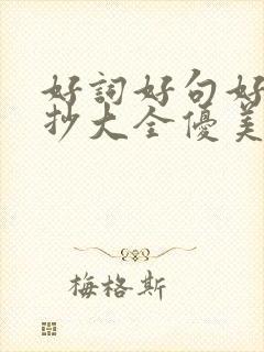 好词好句好段摘抄大全优美初中