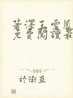 萧泽王雪凤小说免费阅读最新章节