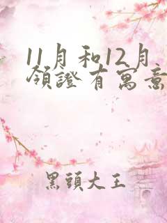 11月和12月领证有寓意的日子