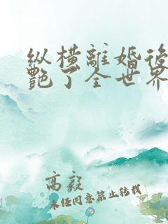 纵横离婚后她惊艳了全世界