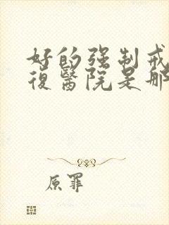 好的强制戒酒康复医院是那家