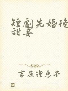 短剧先婚后爱小甜妻