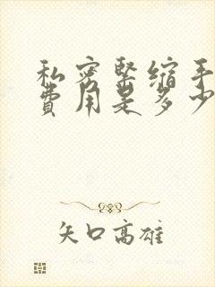 私密紧缩手术的费用是多少钱