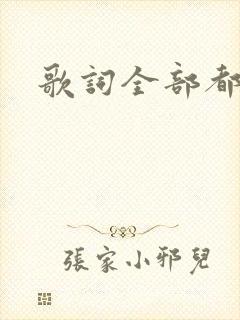 歌词全部都是你