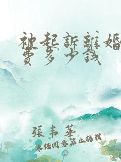 被起诉离婚律师费多少钱