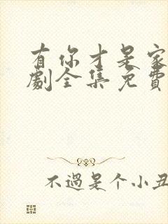 有你才是家电视剧全集免费观看高清