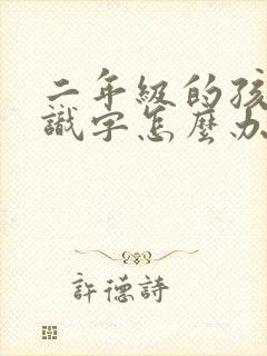 二年级的孩子不识字怎么办