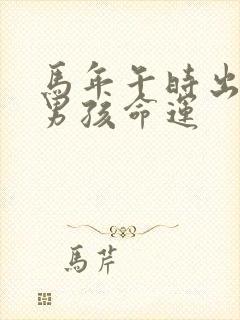 马年午时出生的男孩命运