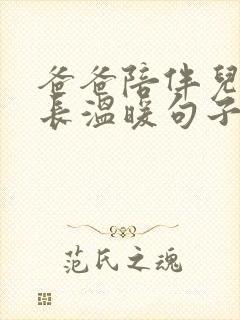 爸爸陪伴儿子成长温暖句子