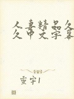 人妻精品久久久久中文字幕10