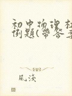 初中物理 杠杆例题(带答案)