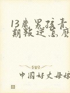 13岁男孩青春期叛逆怎么办