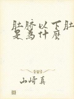 肚脐以下肚子大是为什么