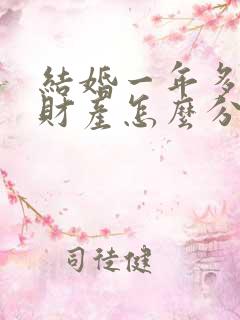 结婚一年多离婚财产怎么分割