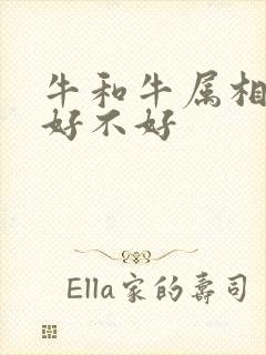 牛和牛属相婚配好不好