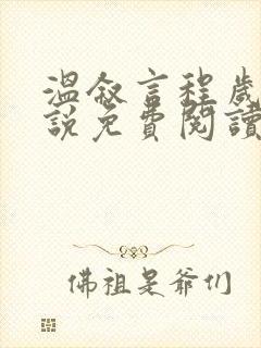 温叙言程岁安小说免费阅读最新章节