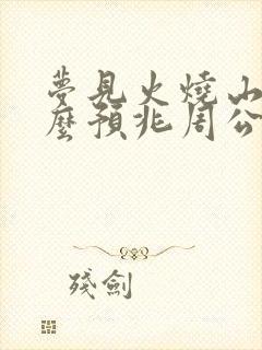 梦见火烧山是什么预兆周公解梦