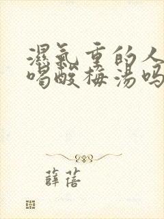 湿气重的人可以喝酸梅汤吗