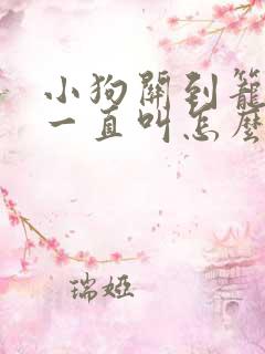 小狗关到笼子里一直叫怎么办