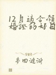 12月适合领结婚证的好日子