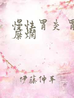 慢性胃炎 胃窦糜烂