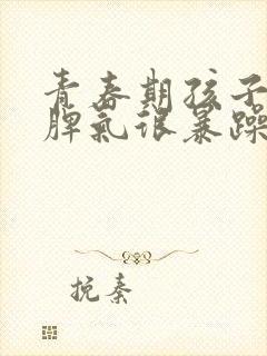 青春期孩子叛逆脾气很暴躁应该怎么管?