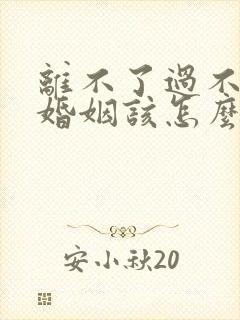 离不了过不好的婚姻该怎么办