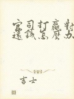 官司打赢对方不还钱怎么办